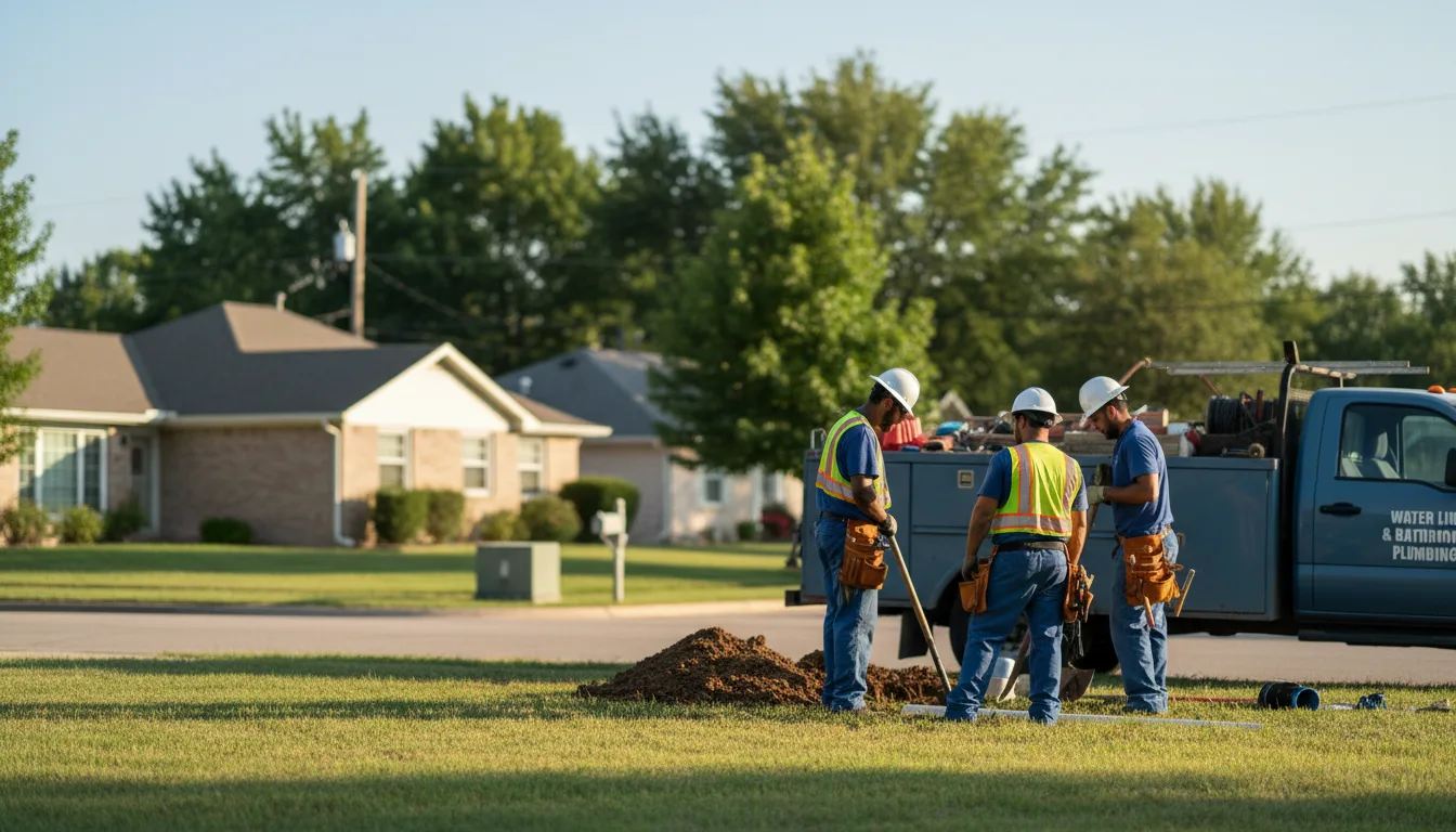 Residential water line and bathroom plumbing service in West Union, IA